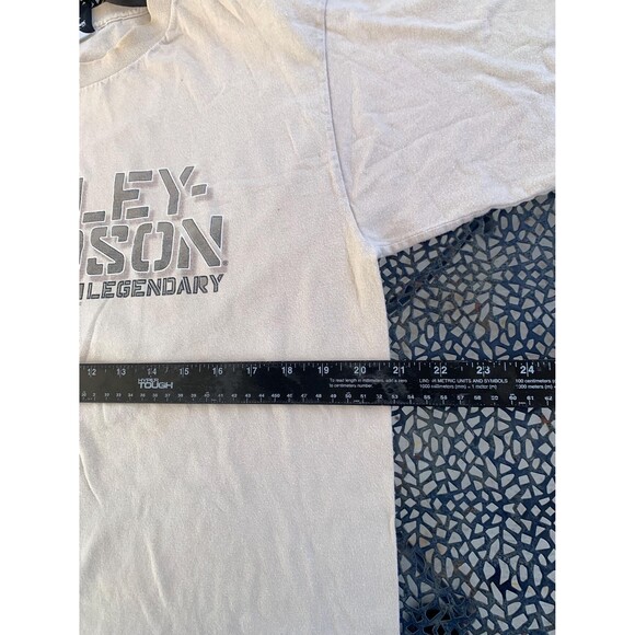 Vintage Y2K Harley Davidson Reno Nevada cream and black streetwear tee Size L - Picture 5 of 9